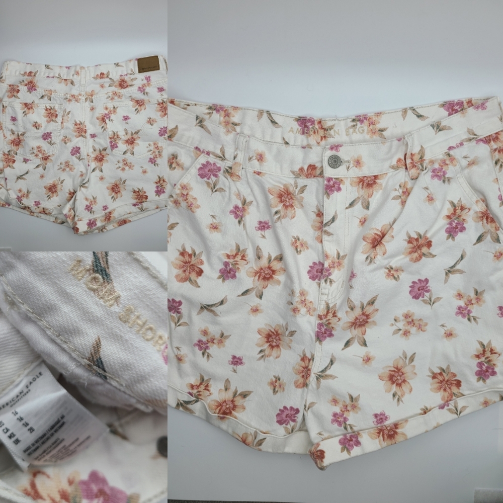 American Eagle Floral Mom Shorts size 16